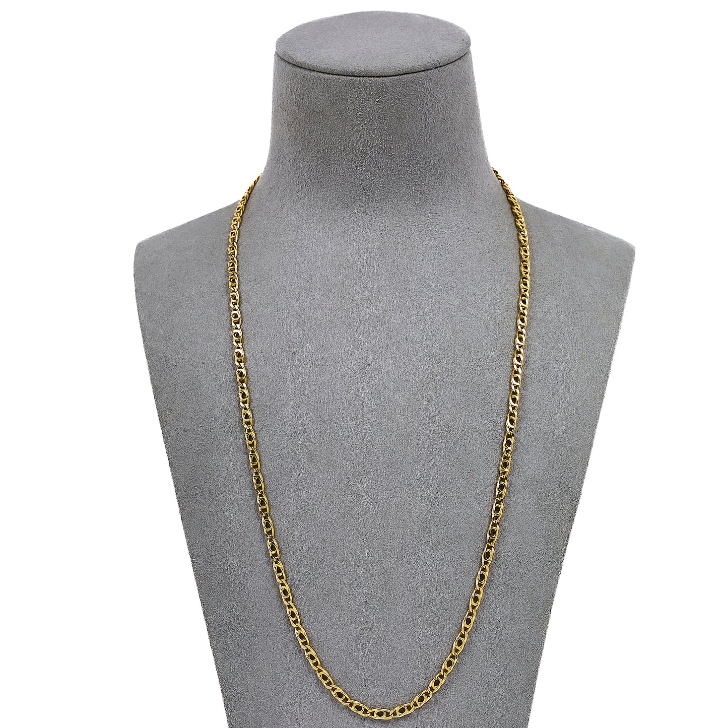 Pre-Owned 14ct Gold Anchor Chain Necklace 22 Inch