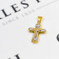 Pre-Owned 14ct Gold 2 Tone Crucifix Pendant