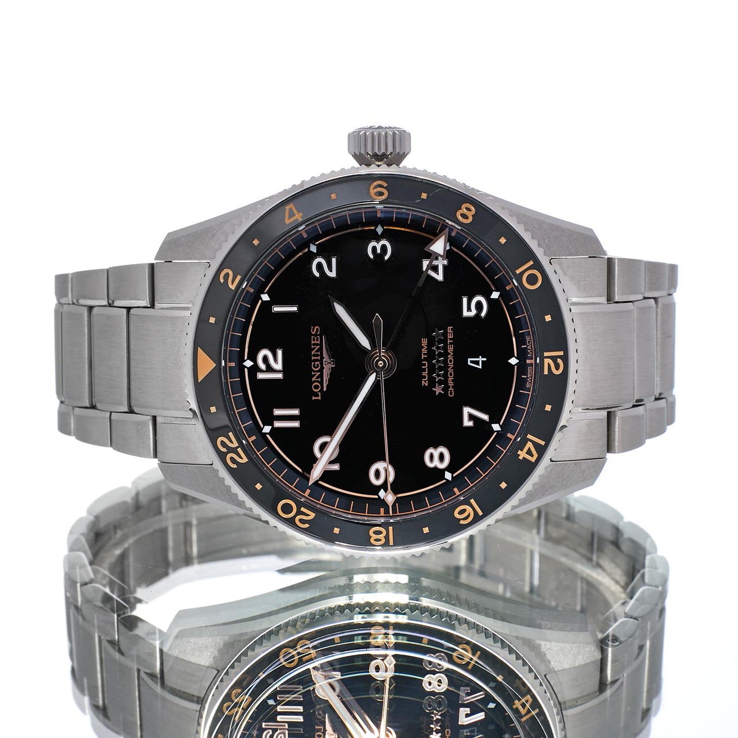 Pre-Owned Longines Spirit Zulu Time L3.812.4.50.6