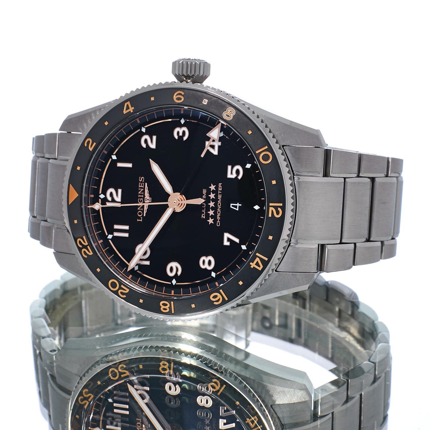 Pre-Owned Longines Spirit Zulu Time L3.812.4.50.6