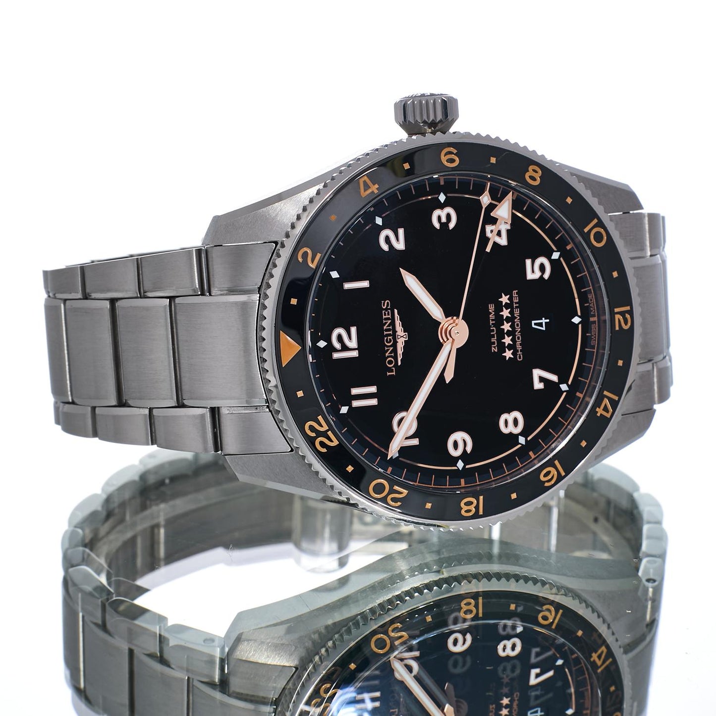 Pre-Owned Longines Spirit Zulu Time L3.812.4.50.6