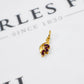 Pre-Owned 9ct Gold Ruby Leaf Spray Design Pendant