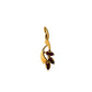 Pre-Owned 9ct Gold Ruby Leaf Spray Design Pendant