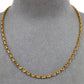 Pre-Owned 9ct Gold Oval Link Gold Necklace 16 Inch