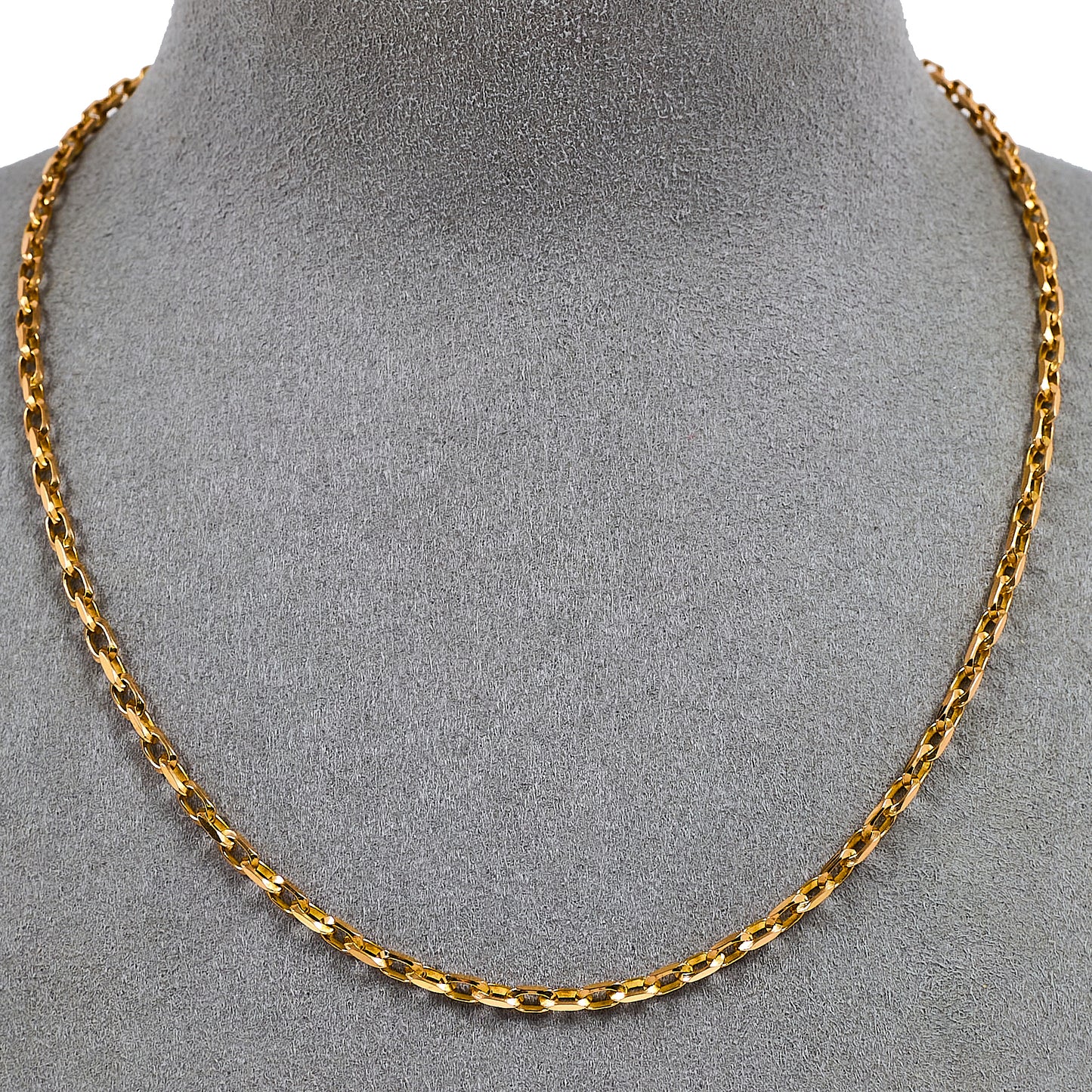 Pre-Owned 9ct Gold Oval Link Gold Necklace 16 Inch