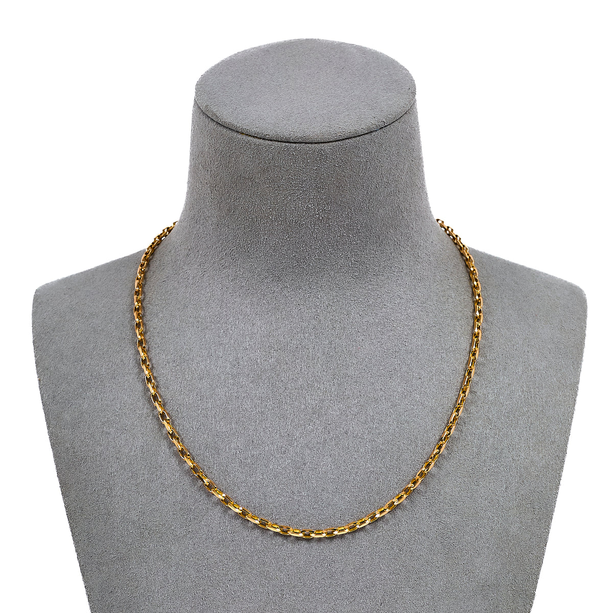 Pre-Owned 9ct Gold Oval Link Gold Necklace 16 Inch