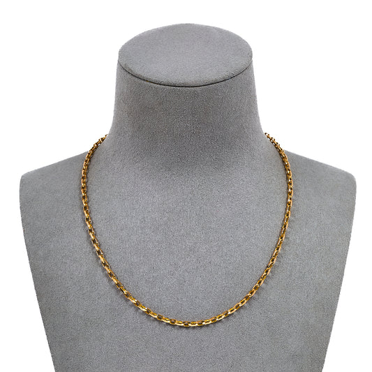 Pre-Owned 9ct Gold Oval Link Gold Necklace 16 Inch