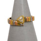 Pre-Owned 18ct Gold Tricolor Trillion Cut Diamond Ring