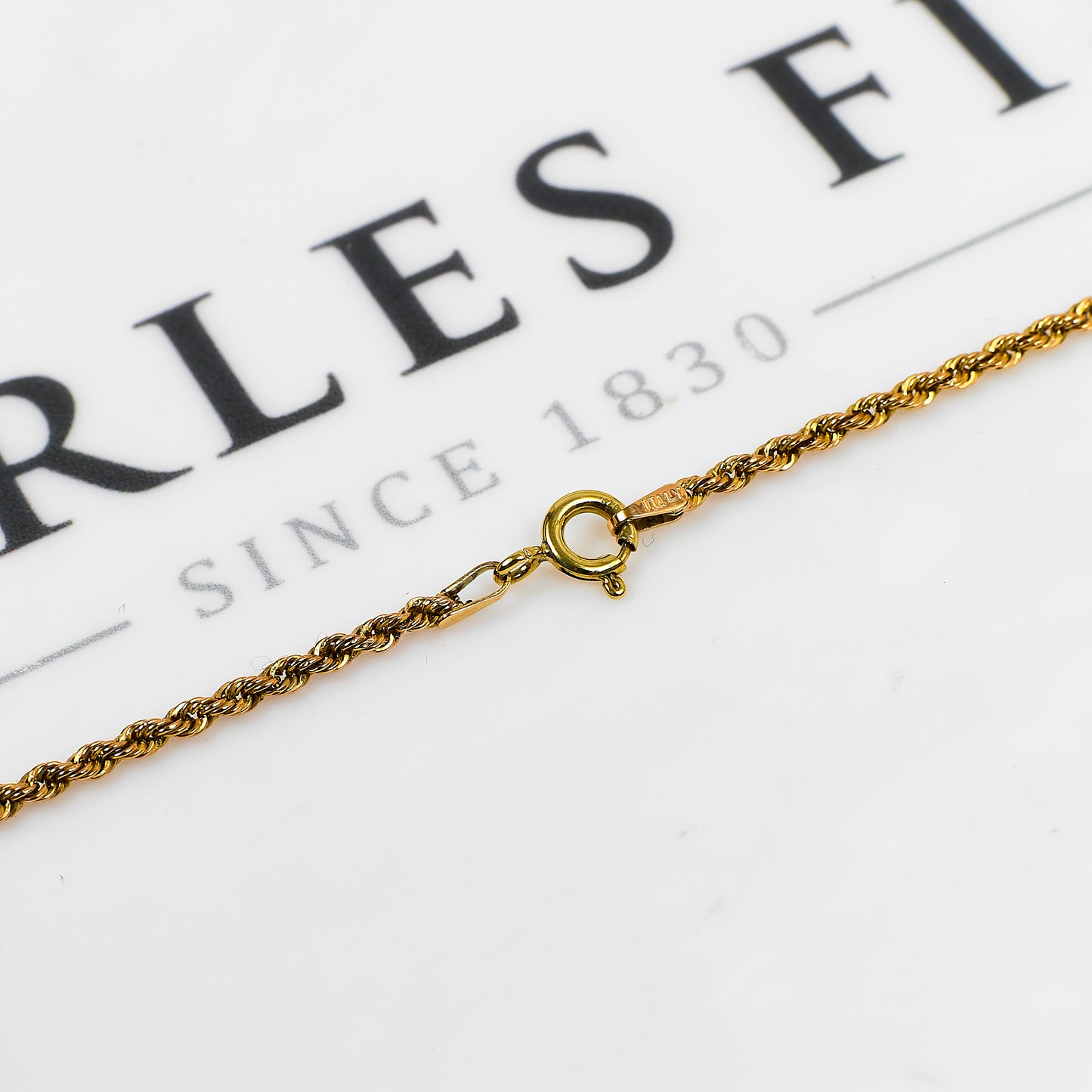 Pre-Owned 9ct Gold Rope Chain Necklace 26 Inch