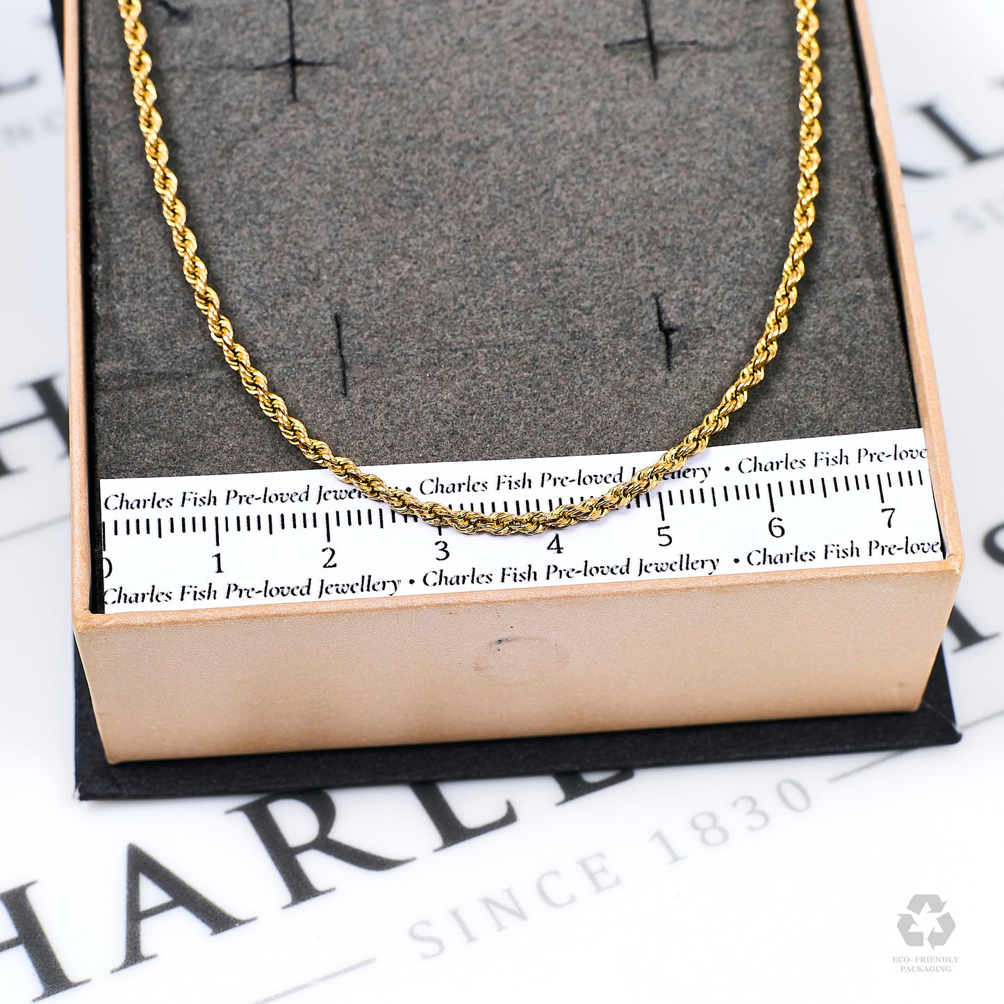 Pre-Owned 9ct Gold Rope Chain Necklace 26 Inch