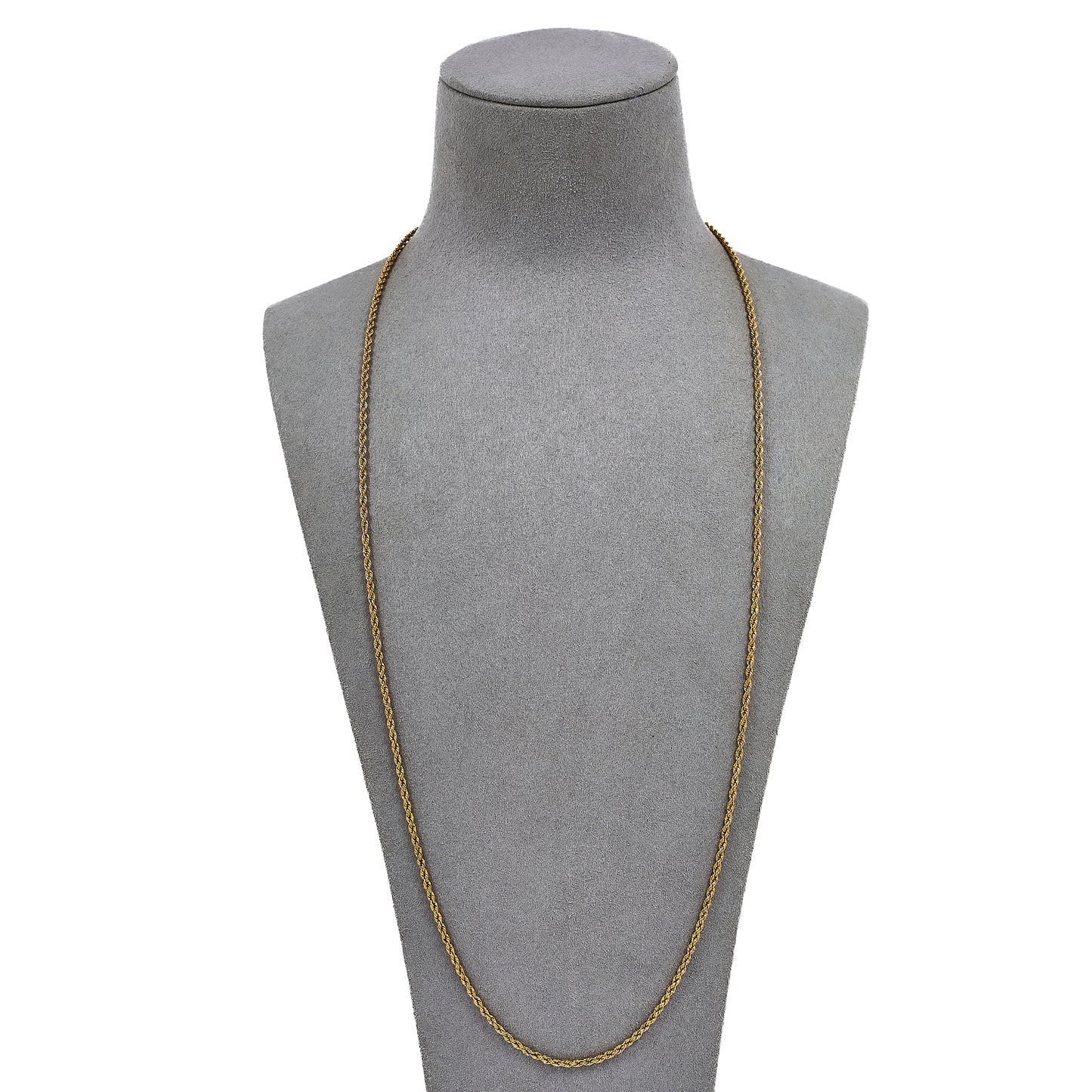 Pre-Owned 9ct Gold Rope Chain Necklace 26 Inch
