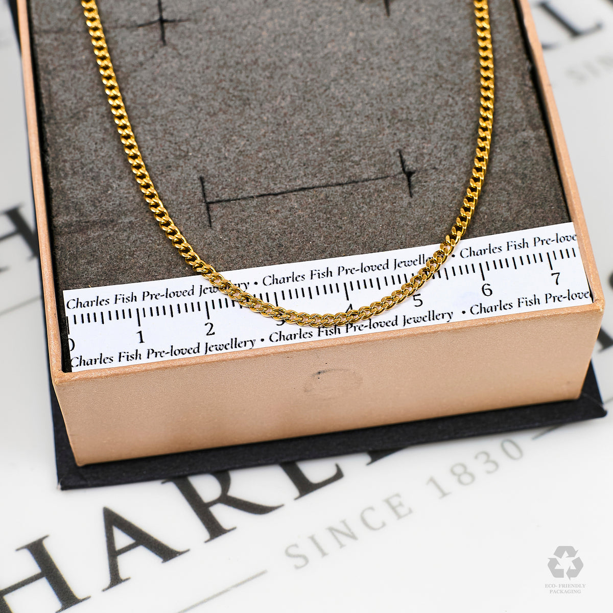Pre-Owned 18ct Gold Curb Chain Necklace 24 Inch
