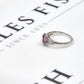 Pre-Owned 18ct White Gold Oval Pink Sapphire & Diamond Ring