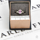 Pre-Owned 18ct White Gold Oval Pink Sapphire & Diamond Ring
