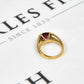 Pre-Owned 9ct Gold Garnet & Diamond Ring Size N