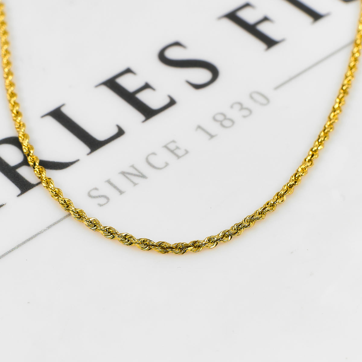 Pre-Owned 9ct Gold Rope Chain Bracelet 7 Inch