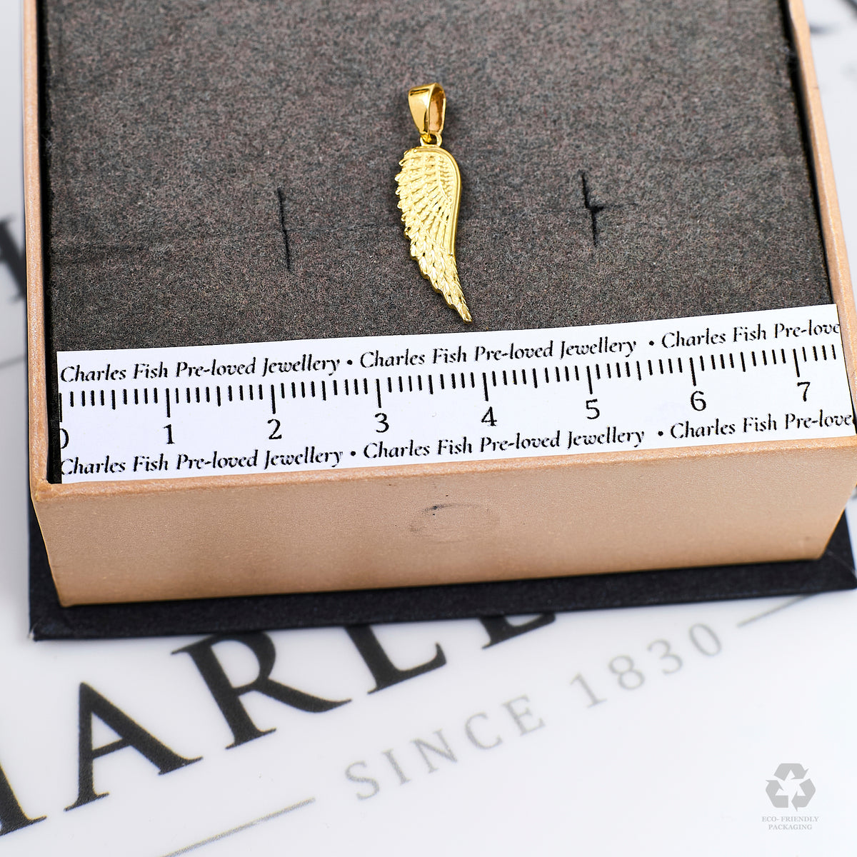 Pre-Owned 14ct Gold Angel Wing Pendant