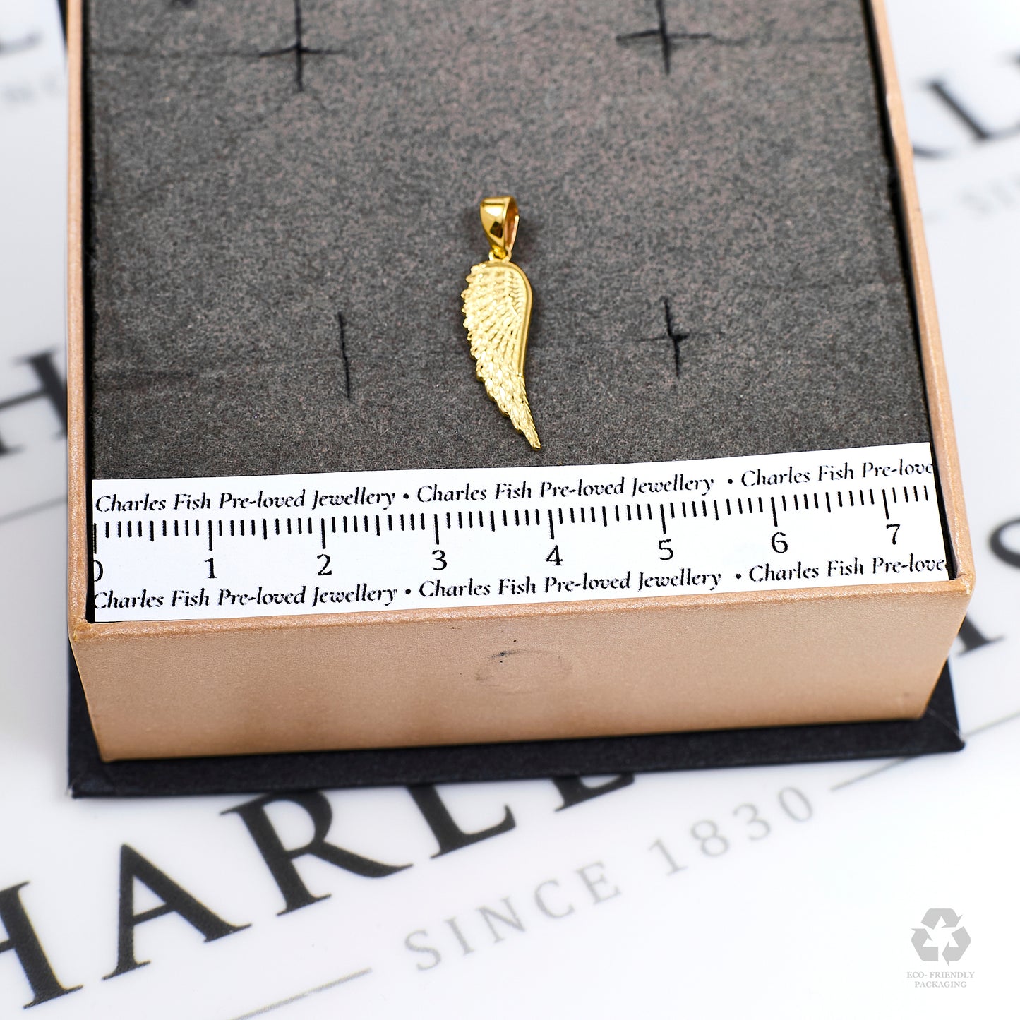 Pre-Owned 14ct Gold Angel Wing Pendant