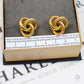 Pre-Owned 9ct Gold Knot Stud Earrings