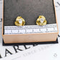 Pre-Owned 9ct Gold Oval CZ Swirl Stud Earrings