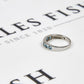 Pre-Owned 9ct White Gold 7 Square Topaz Ring Size M.5