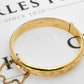 Pre-Owned 9ct Gold Patterned Hinged Bangle & Safety Chain