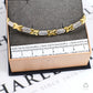 Pre-Owned 9ct Gold 2 Tone X & Faceted Link Bracelet 7.5 Inch