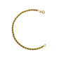 Pre-Owned 9ct Gold Rope Chain Bracelet 7 Inch