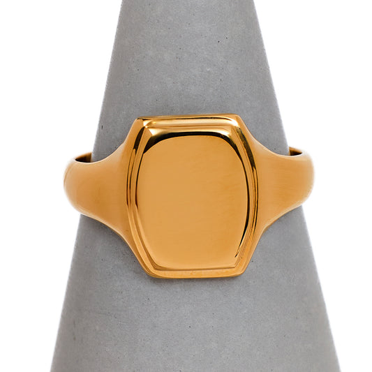 Pre-Owned 18ct Gold Signet Ring Chester Hallmark 1922
