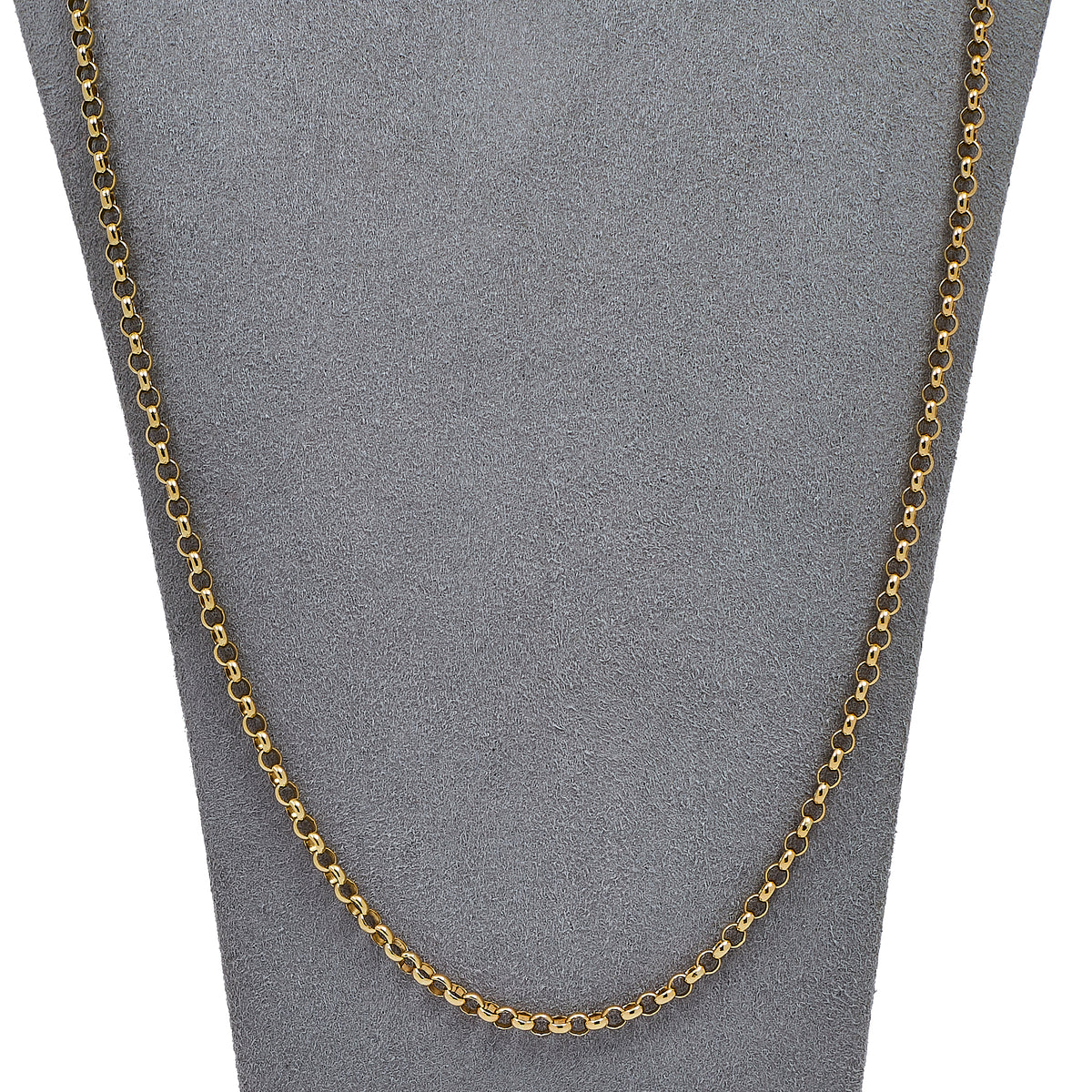 Pre-Owned 9ct Gold Belcher Chain Necklace 34 Inch
