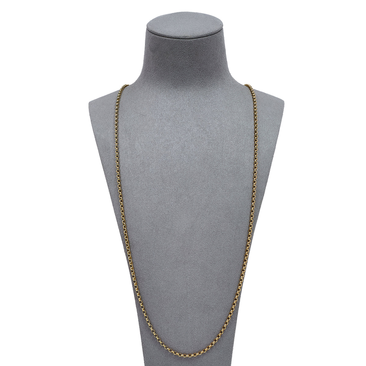 Pre-Owned 9ct Gold Belcher Chain Necklace 34 Inch