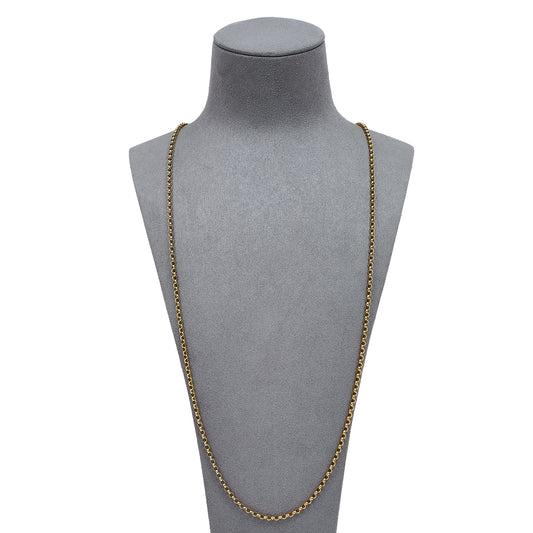 Pre-Owned 9ct Gold Belcher Chain Necklace 34 Inch