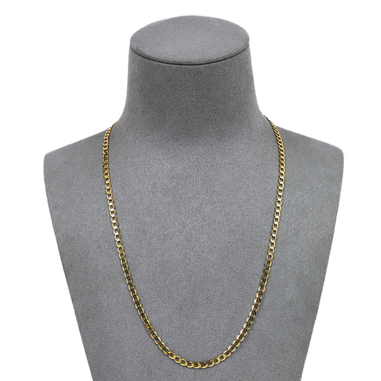 Pre-Owned 9ct Gold Curb Chain Necklace 19 Inch