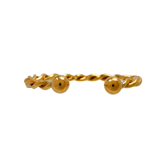Pre-Owned 9ct Gold Twist Torque Bangle