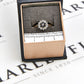 Pre-Owned 9ct Gold Sapphire & CZ Cluster Ring Size N