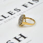 Pre-Owned 9ct Gold Oval Diamond Cluster Ring Size O