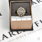 Pre-Owned 9ct Gold Oval Diamond Cluster Ring Size O