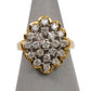 Pre-Owned 9ct Gold Oval Diamond Cluster Ring Size O