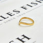 Pre-Owned 9ct Gold Wishbone Ring Size Q