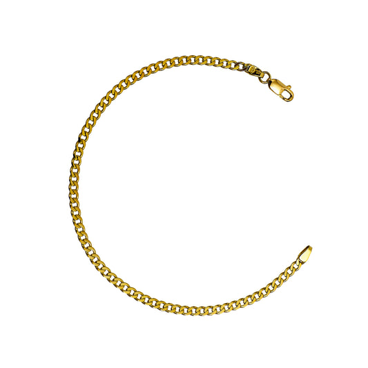 Pre-Owned 9ct Gold Curb Chain Bracelet 7.5 Inch