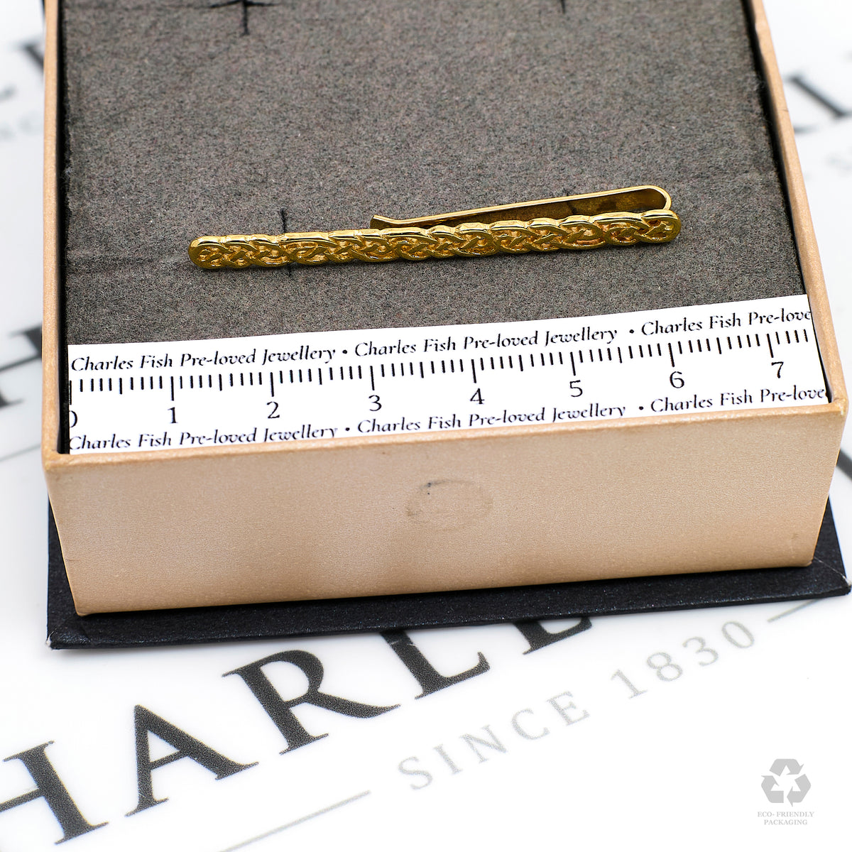 Pre-Owned 9ct Gold Celtic Knot Design Tie Slide