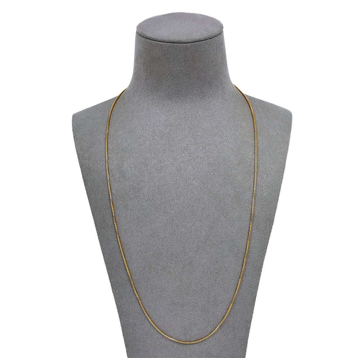 Pre-Owned 18ct Gold Box Link Chain Necklace 23 Inch