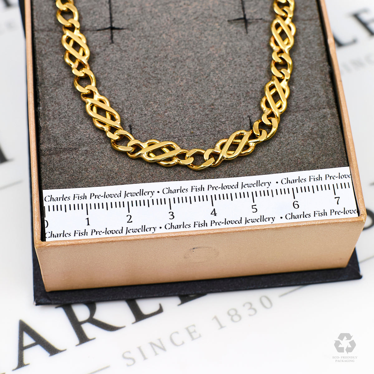 Pre-Owned 9ct Gold Celtic Knot Link Bracelet 7 Inch