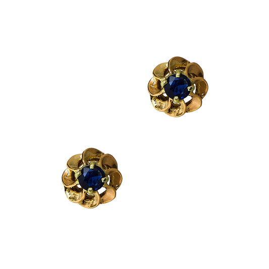 Pre-Owned 9ct Gold Sapphire Stud Earrings