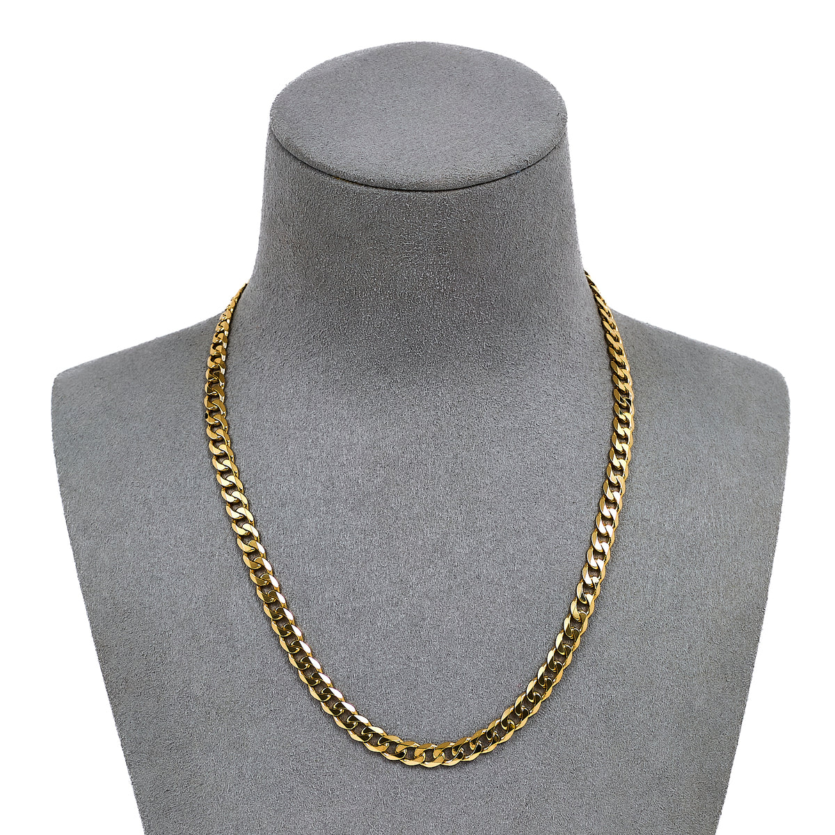 Pre-Owned 9ct Gold Curb Chain Necklace 16 Inch
