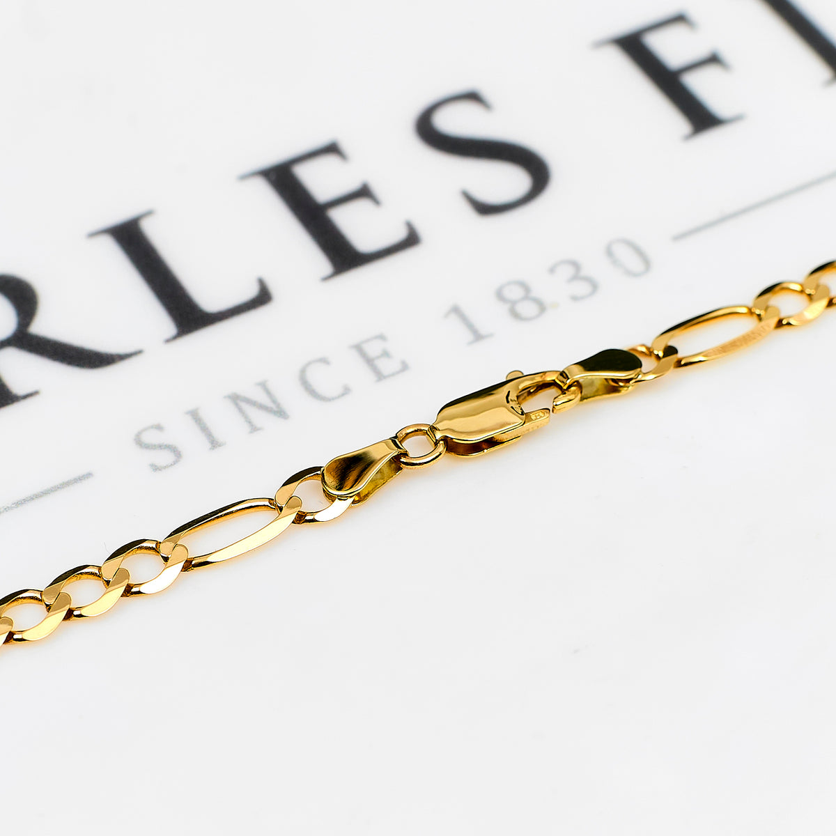 Pre-Owned 9ct Gold Figaro Chain Necklace 24 Inch