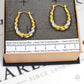Pre-Owned 9ct Gold 2 Tone Twist Design Creole Hoop Earrings