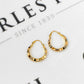 Pre-Owned 9ct Gold Faceted Hoop Earrings