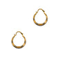 Pre-Owned 9ct Gold Faceted Hoop Earrings