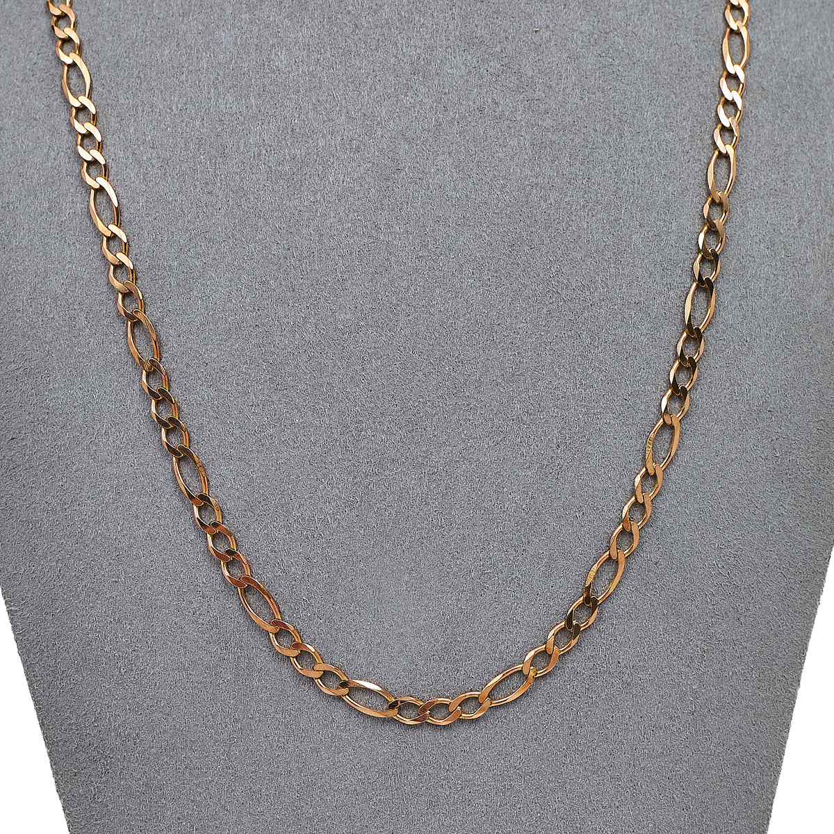 Pre-Owned 9ct Gold Figaro Chain Necklace 20 Inch